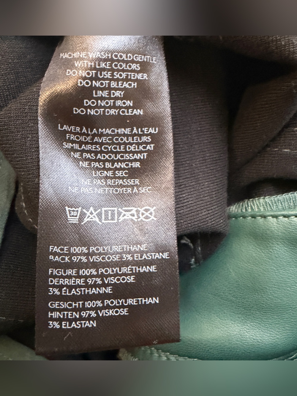 Maeve Forest Green Wide-Leg Faux Leather Pants - Picture 8 of 10